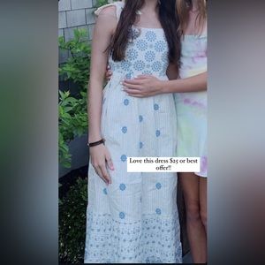 Aerie Embroidered Maxi Dress